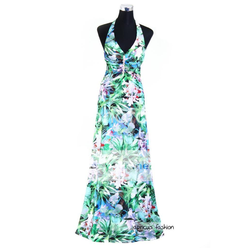 ... Evening Party Floral Summer Bridesmaid Wedding Gown Maxi Dress Size XL